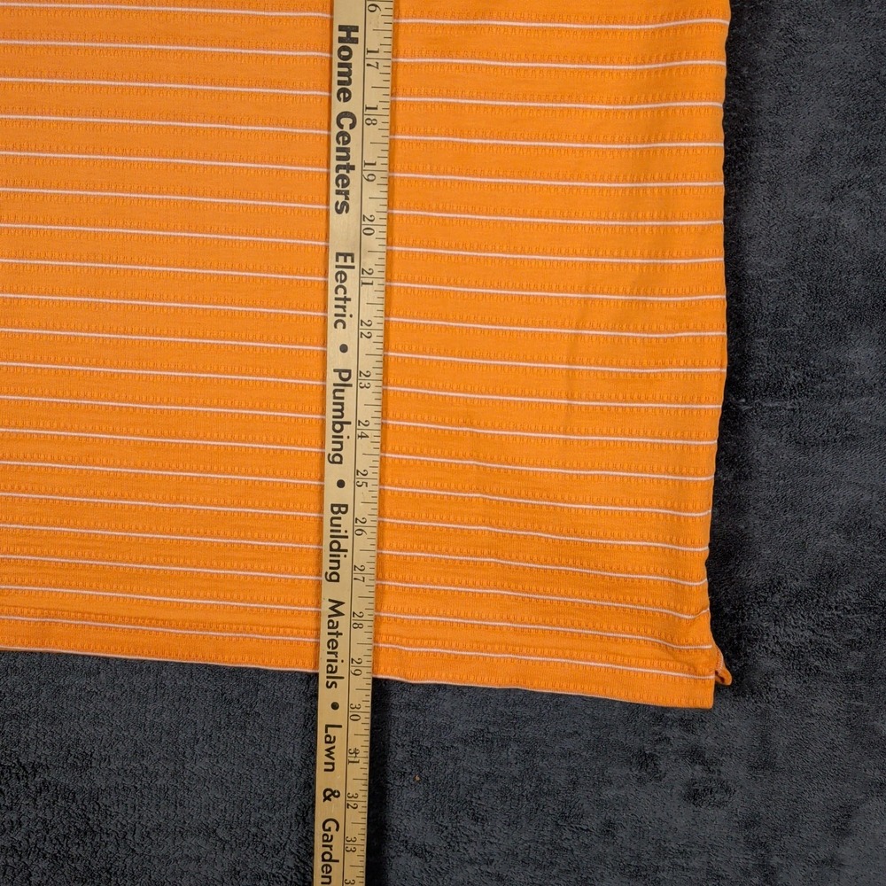 Nike Polo Shirt Mens XL Orange Stripe Tiger Woods Collection Dri Fit Golf - Picture 6 of 6